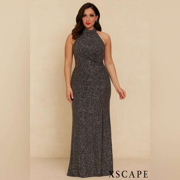 XSCAPE NWT Black Elegant Sparkly Dress Women's Size 8 Formal Wear/ Prom  /Wedding
